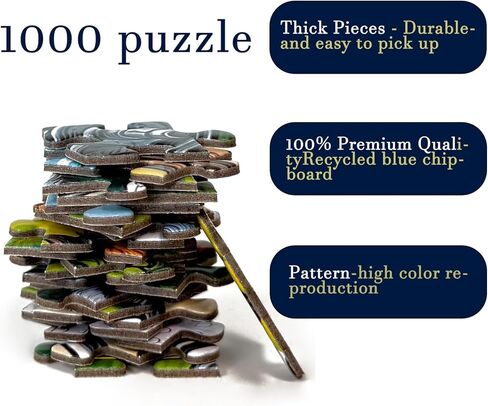 بانوراما للألغاز للبالغين 1000 قطعة ، خطاب متشابك بشكل مثالي على الخلف لا غبار ، ملصق 1: 1 ، لعبة ديكور ديكور عيد ميلاد هدية للرجال كبار السن من كبار السن (شوارع الخريف) in Kuwait