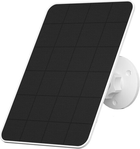 Sovmiku 5W 5V Solar Panel for Security Cameras, 23% Energy Conversion Rate,9.8Ft Cable, Type-C & Micro-USB inteface Compatible,Weather Resistant, 360° Adjustable Bracket, Continuous Power Supply in Kuwait
