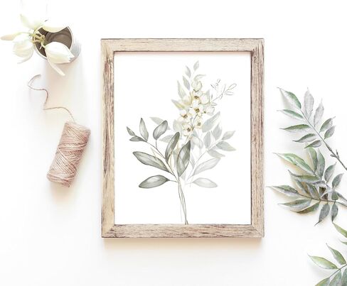 Vintage Botanical Flowers Art Prints (Set of 6) - Unframed - 8x10s | Charming and Classic Floral Décor for Your Home | Living Room Wall Décor | Vintage Wall Art | Vintage Wall Décor | Office Décor in Kuwait