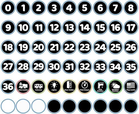 54PCS Line up Spots for Classroom Floor, 4" Number Stickers for Classroom, 36 Pcs Line up Dots Line up Numbers Floor,Numbers for Classroom Lining up Back to School Preschool Kindergarten Supplies in Kuwait