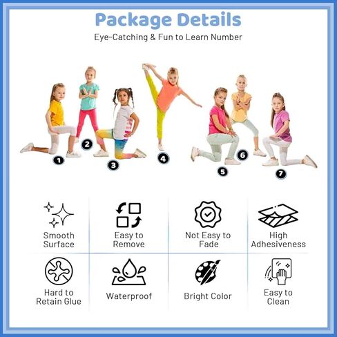 54PCS Line up Spots for Classroom Floor, 4" Number Stickers for Classroom, 36 Pcs Line up Dots Line up Numbers Floor,Numbers for Classroom Lining up Back to School Preschool Kindergarten Supplies in Kuwait