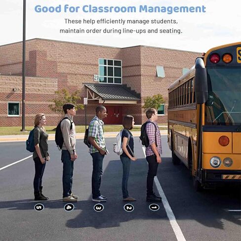 54PCS Line up Spots for Classroom Floor, 4" Number Stickers for Classroom, 36 Pcs Line up Dots Line up Numbers Floor,Numbers for Classroom Lining up Back to School Preschool Kindergarten Supplies in Kuwait