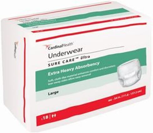 ملابس داخلية واقية من Cardinal Health™، SURE CARE™ Ultra، قدرة امتصاص ثقيلة للغاية، صغيرة/متوسطة، علبة تحتوي على 80 قطعة in Kuwait