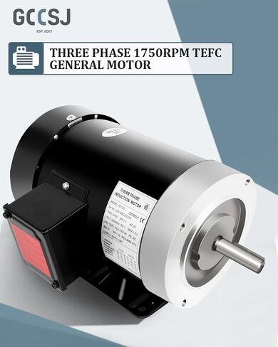 محرك كهربائي 3 حصان 3450 دورة في الدقيقة إطار أحادي الطور 56C 208-230 فولت 5/8 بوصة عمود 60 هرتز CW/CCW TEFC in Kuwait