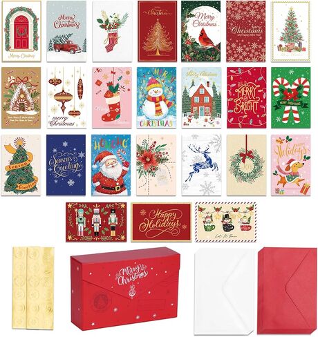 BIOBROWN 100 All Occasion Greeting Cards Assortment Box with Envelopes and Dividers, 5 x 7 Inch Blank Inside, Perfect for Birthday, Wedding, Thank You, Sympathy, Congratulations in Kuwait