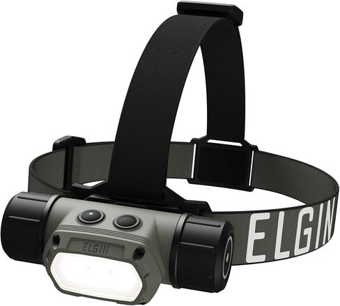 مصباح أمامي Elgin Helldiver قابل لإعادة الشحن فائق السطوع 600 لومن LED USB مصباح أمامي IP66 مقاوم للطقس مع 6 أوضاع إضاءة مع ضوء أحمر، حامل مغناطيسي للعمل والبناء والخارج والتخييم in Kuwait