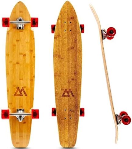 Magneto 44 بوصة Kicktail Cruiser Longboard Skatboard | الخيزران وسطح القيقب الصلب | مصنوع للبالغين والمراهقين والأطفال in Kuwait
