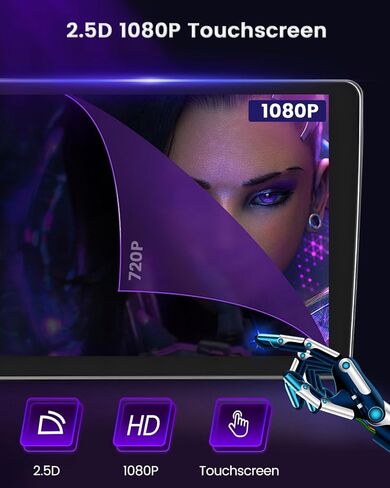 Hikity Android Car Stereo for Hyundai Sonata 2015-2017 (LHD) راديو 2+64 جيجابايت 9 بوصة تعمل باللمس راديو السيارة اللاسلكي Carplay Android Auto دعم نظام تحديد المواقع والملاحة واي فاي بلوتوث FM EQ كاميرا احتياطية in Saudi Arabia