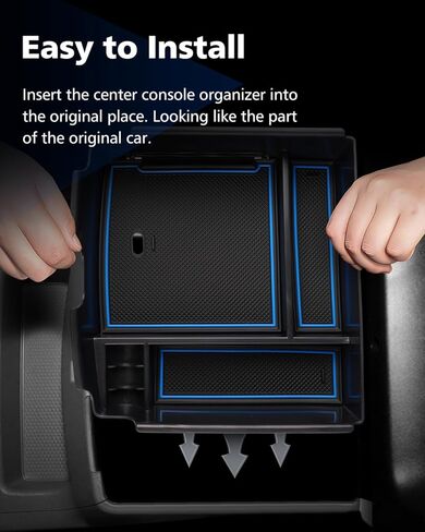 FIILINES Center Console Organizer for Jeep Wrangler JL JLU 2018-2024/ Gladiator JT 2020-2023/ 4XE 2021-2023, Console Tray Armrest Storage Box, Orange and Black Mats in Kuwait