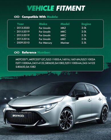 SCITOO Starter for 16016 Starter Motor Fits for 2018-2019 for Ford for Escape 2.5L,2017-2019 for Ford for Explorer 2.3L,2017-2018 for Ford for Focus 2.0L,2017-2020 for Ford for Fusion 2.0L in Kuwait