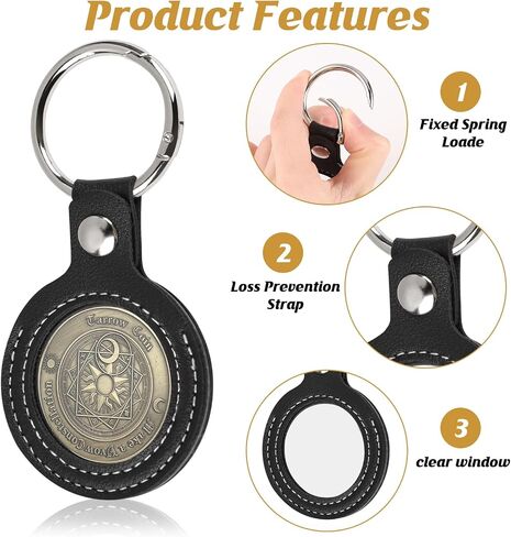 Leather Coin Holder Keychain, Waterproof and Scratchproof Coin Protector for Commemorative Coins, Collectible Display, Gifts, and Daily Carry Accessory in Kuwait