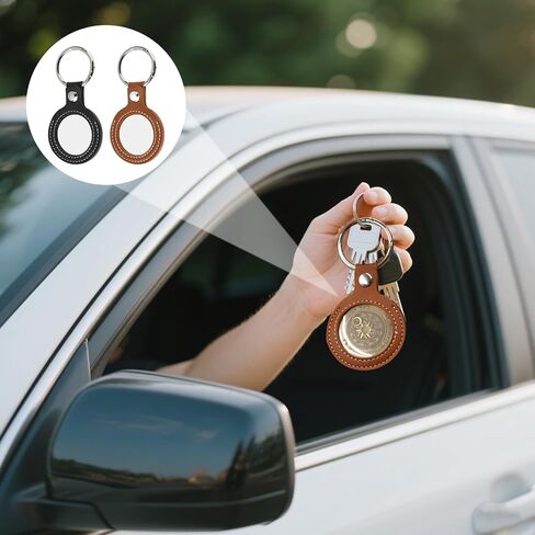 Leather Coin Holder Keychain, Waterproof and Scratchproof Coin Protector for Commemorative Coins, Collectible Display, Gifts, and Daily Carry Accessory in Kuwait