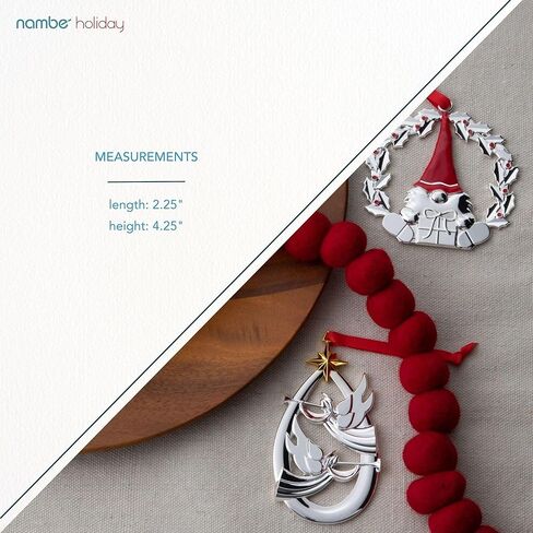 nambe Nouveau Cross Ornament | Beautiful Holiday Symbol for Christmas Home Décor | Made of Silver Plate | Measures 3.3" x 5.5" | Designed by Mike Altomari in Kuwait