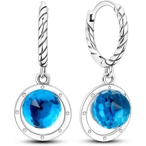 أقراط من الفضة الإسترليني عيار 925 أقراط متدلية للنساء أقراط متدلية من الزركونيا المكعبة أقراط متدلية من الفضة لا تسبب الحساسية in Kuwait