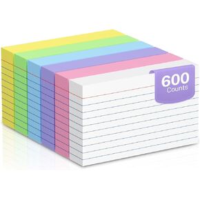 300 Count Index Cards 3 x 5 Inch Heavyweight Ruled Pink Index Cards, Flash Cards for School, College, Office and Home Organization, Durable Study To Do List Note Cards with Ruled Lines in Kuwait
