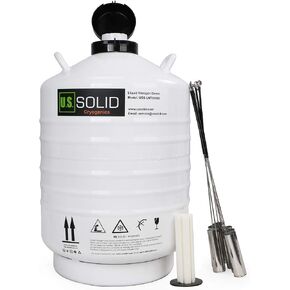 U.S.SOLID 30L Cryogenic Container Liquid Nitrogen LN2 Tank Dewar with Straps 6 Canisters, 125mm Diameter in Saudi Arabia