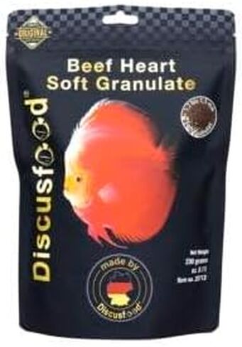 Beef Heart DISCUSFOOD (80g) for Fish- Premium Protein-Rich Food for Discus, Cichlids & Tropical Fish/Supports Healthy Growth & Vibrant Colors in Saudi Arabia