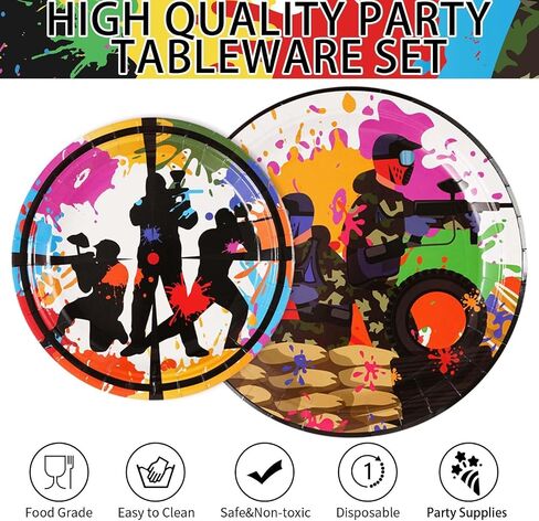 Grencian 96 PCS Cherry Birthday Party Decorations Blue Gingham Cherry Plates Spring Cherry Party Supplies Fruit Fruit Fare in Kuwait