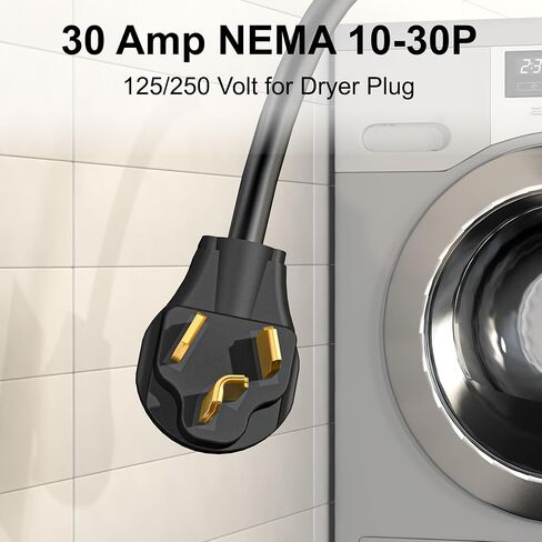 10FT 3 Prong Dryer 30A 10-30P to 10-30R / EV Extension Cord Level 2 EV Charging 125V/250V STW 10 Gauge Heavy Duty Extension Cord Blue Plug in Saudi Arabia