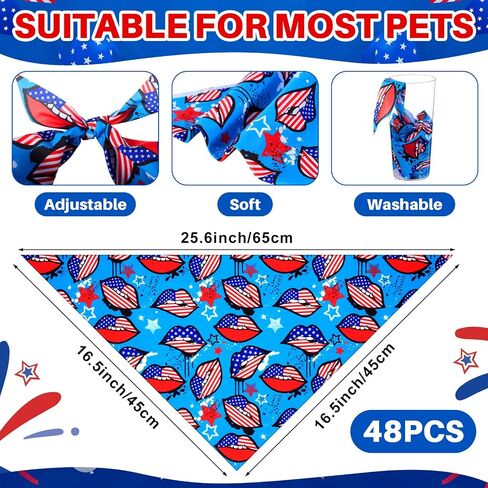 48 Pcs Dog Bandanas Summer Bulk Hawaiian Fruit Dog Bandanas Puppy Triangle Scarf Bibs Washable Adjustable Pet Kerchief Bibs for Small Medium Summer Costume Accessories Decoration in Saudi Arabia