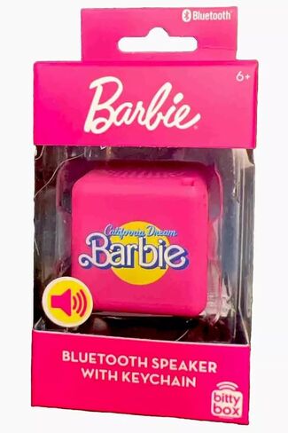 Bitty Boomers Mattel: Barbie - Barbie Phrases - Bitty Box 1.3 Inch Keychain Bluetooth Speaker in Kuwait