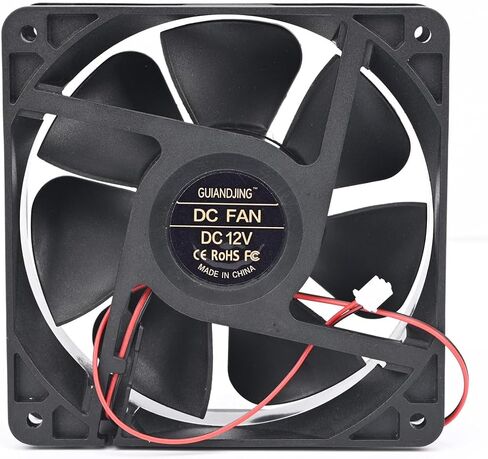 1238 مروحة 120 مم 38 مم DC 12V 2Pin عالية CFM فرش مزدوج كروي 5000 دورة في الدقيقة in Kuwait