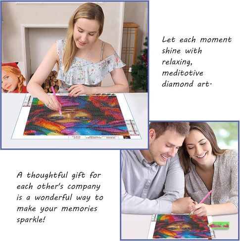 SKRYUIE 5D Christmas Diamond Painting Kits - DIY Diamond Art Kits for Adults Bird, Full Round Drill - Crystal Embroidery Cross Stitch - Craft for Wall & Office Decor - 12x16 Inch k10 in Kuwait