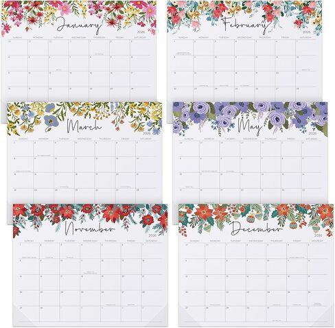 2025-2026 Magnetic Calendar for Fridge, Jokotha Monthly Refrigerator Calendar Runs from July 2025 to December 2026, 15" x 12", Floral Design, Strong Magnets, Easy Planning & Organization in Kuwait