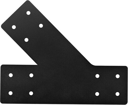 4 Pcs 3'' Width 45 Degree Angle Flat T Bracket for 4x4 Post or Beam, 45-Degree Plate Leg Bracket, Roof Pitch Truss Frame Mending Plate, 11 Gauge Steel in Saudi Arabia