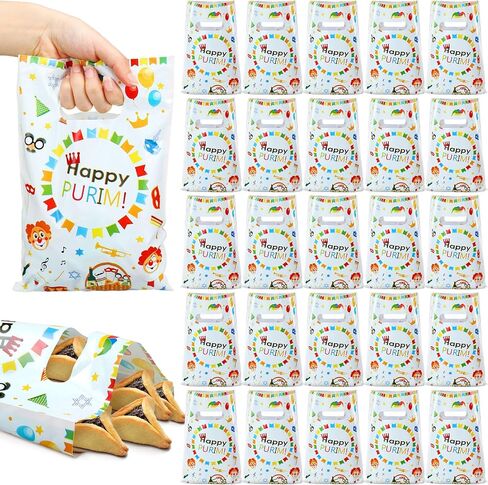Thenshop 100 Pcs Spring Floral Bags Tulip Plastic Gift Bags with Handles Flower Print Treat Bags Butterfly Snacks Bags Tulip Theme Bags Goodie Bags Bulk for Spring Birthday Party Supplies in Kuwait