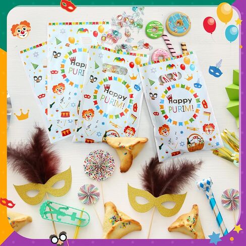 Thenshop 100 Pcs Spring Floral Bags Tulip Plastic Gift Bags with Handles Flower Print Treat Bags Butterfly Snacks Bags Tulip Theme Bags Goodie Bags Bulk for Spring Birthday Party Supplies in Kuwait