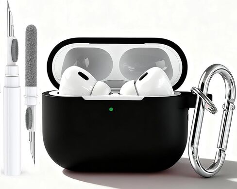 Case for Airpods 4 Gen Case Cover for Men Women Girl, Compatible Airpods 4th Generation Case, Soft Silicone Apple iPod Case 4th Gen Protective Cover Skin with Keychain Cleaner Pen,Pink in Kuwait