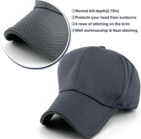 Mens Full Mesh Summer Breathable Running Baseball Hat Quick Dry Womens Moisture Wicking Outdoor Sports Cap in Saudi Arabia