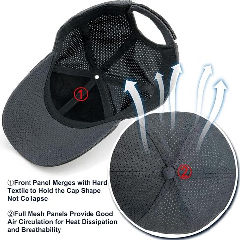 Mens Full Mesh Summer Breathable Running Baseball Hat Quick Dry Womens Moisture Wicking Outdoor Sports Cap in Saudi Arabia