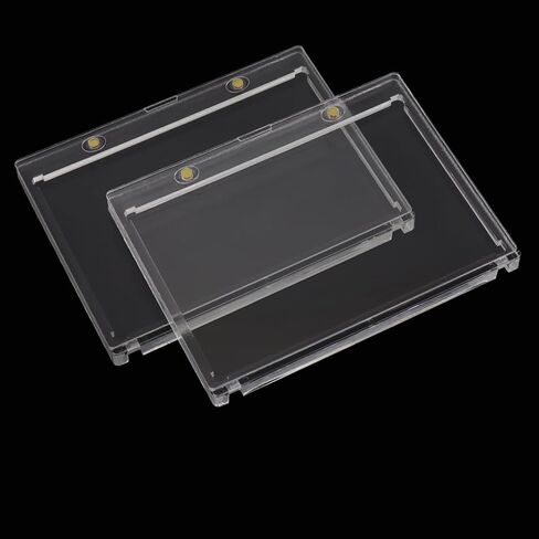 Pack of 2 Magnetic Booklet Card Holders 175PT Vertical Magnetic Card Holder Case UV Protection in Kuwait