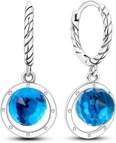 أقراط من الفضة الإسترليني عيار 925 أقراط متدلية للنساء أقراط متدلية من الزركونيا المكعبة أقراط متدلية من الفضة لا تسبب الحساسية in Kuwait