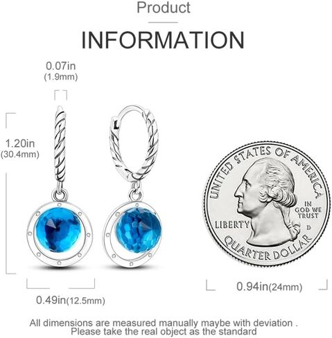 أقراط من الفضة الإسترليني عيار 925 أقراط متدلية للنساء أقراط متدلية من الزركونيا المكعبة أقراط متدلية من الفضة لا تسبب الحساسية in Kuwait