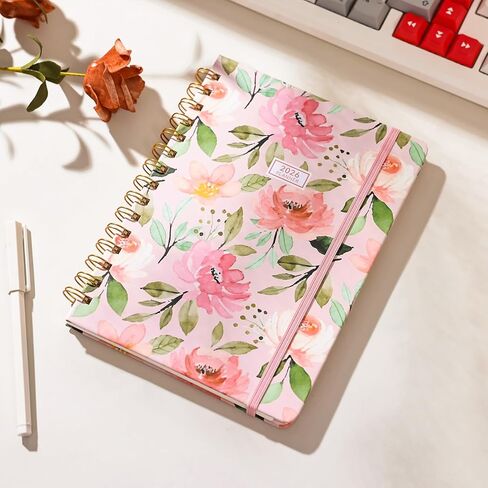 Planner 2025-2026 Planner Weekly and Monthly ، يوليو 2025-يونيو 2026 مخطط تقويم الغلاف 2025-2026 للنساء الحلزوني ، الجيب الداخلي ، 6 "× 8.5" in Kuwait