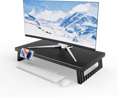 حامل شاشة قابلة للطي بالكامل ، Long760mm ， 80 كجم من المكتب المكتبي الثقيل ، وتصميم لتوفير الفضاء القابل للطي ، وحامل الهاتف القابل للفصل وقاعدة مضادة للانزلاق لاستقرار المكتب المنزلي in Kuwait