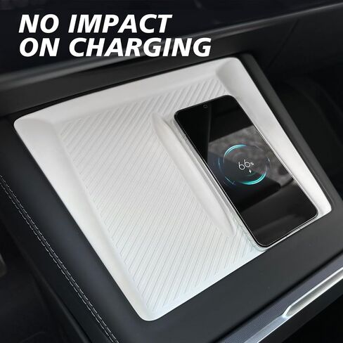 BestEvMod for EV6 Center Console Phone Charge Area Silicone Mat Non Slip Silicone Pad Interior Accessories Compatible with 2022 2023 2024 Kia EV6 Accessories in Saudi Arabia