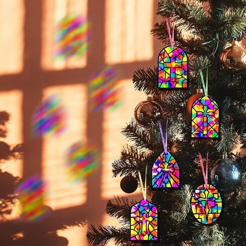 Eggsun 36 Sets Butterfly Suncatchers Craft Kit للأطفال الحلي الزجاجية الملون الفنون والمجموعة الحرفية لمشاريع عيد ميلاد العطلة في الفصل الدراسي تفضل الزخارف الأعمار 4 8 12 in Saudi Arabia