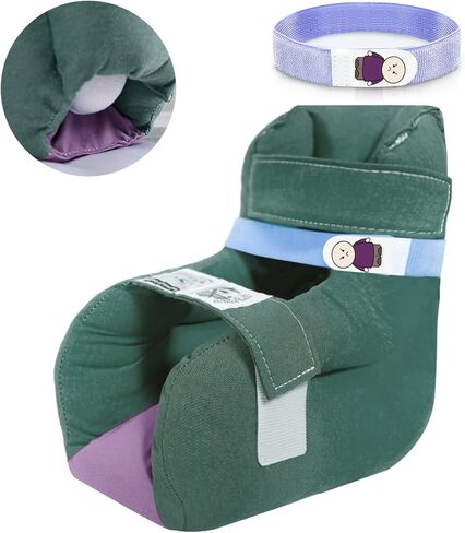 Heel Protectors for Pressure Sores Relief - Foot Pillow for Bed Sores with 2 Straps for Healing Therapy of Heel Pain and Injury Adult Size in Kuwait