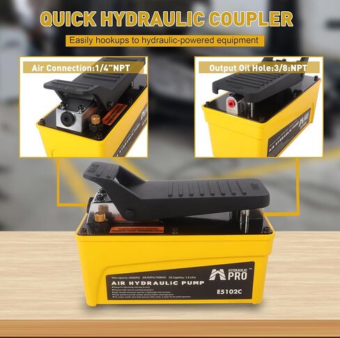 مضخة هيدروليكية 10,000 رطل لكل بوصة مربعة، مضخة قدم هيدروليكية (عمل مفرد)، مضخة قدم بدواسة تعمل بالهواء باللون الأخضر in Kuwait