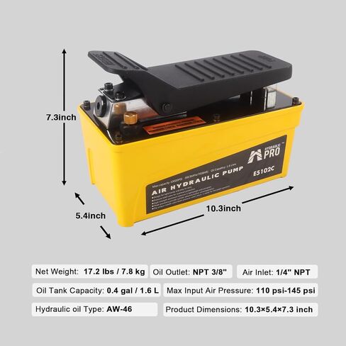 مضخة هيدروليكية 10,000 رطل لكل بوصة مربعة، مضخة قدم هيدروليكية (عمل مفرد)، مضخة قدم بدواسة تعمل بالهواء باللون الأخضر in Kuwait