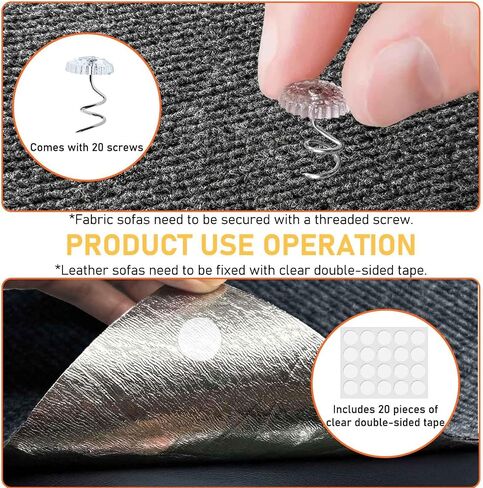 Anti Cat Scratch Furniture Protector - Trimmable Stick-on Sofa Guard Mat, Multi-Surface Protector for Leather Couches, Walls & Cat Towers, 78.7"x15.8" Peel-and-Stick (Dark Gray) in Saudi Arabia