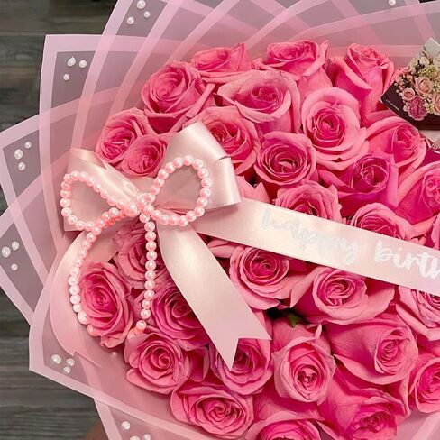 30 Pcs Pearl Bow Cake Decorations White Pearls Bow Knot Cupcake Toppers for Children's Birthday Wedding Bridal Baby Shower Bachelorette Party Supplies Flower Wrapping Decoration DIY Cake Decorations in Saudi Arabia