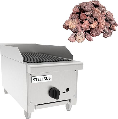 12'' Heavy duty Commercial Radiant Broiler 1 Burner Natural/Propane gas Commercial Charbroilers Restaurant Equipment BBQ outdoor Countertop Griddle in Kuwait