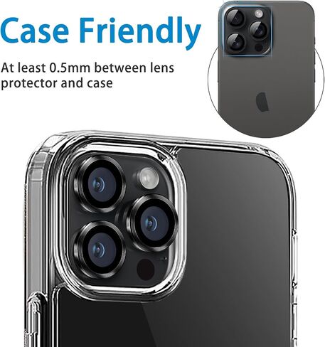 Designed for iPhone 16 Pro and 16 Pro Max Camera Lens Protector, Diamond Glitter Bling Sparkle Lens Cover 9H Tempered Glass Camera Cover Anti Scratch Shockproof Screen Protector for Women Girls in Kuwait