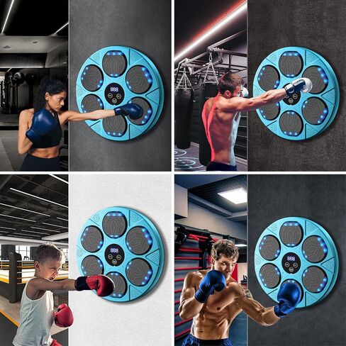 Music Boxing Machine for kids,Bluetooth Smart Music Punching Machine with Boxing Gloves,5 Speed Mode Counting Boxing Wall Mount Machine for Kids Adult,Boxing Workout Equipment Target for Home,Gym in Saudi Arabia