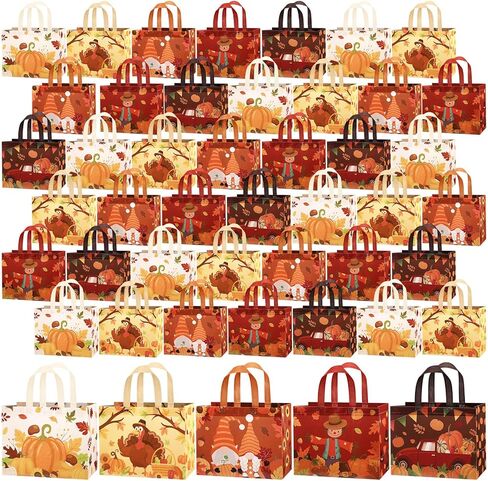 Abbylike 100 Pack Large Easter Gift Bags Bulk Reusable Easter Tote Bags with Handles Non Woven Treat Baskets for Egg Hunt Party Favors, 12.8 x 9.8 x 6.7 Inch in Kuwait